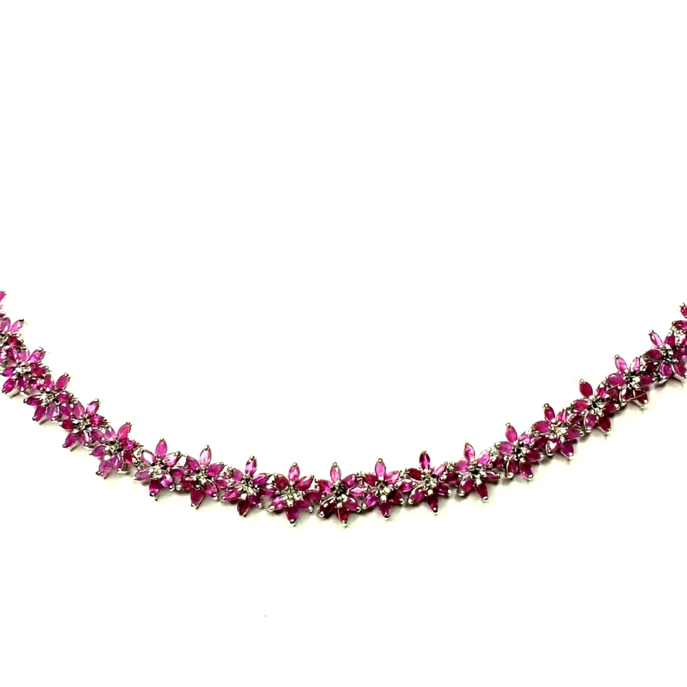 8ct Ruby Sterling Silver Bracelet - image 2